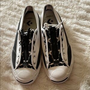 Black and White Jack Purcell I Am The Soloist sneaker. Women 9.5.